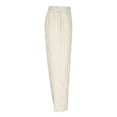 thumbnail image 4 of WHLBF UTTOASFAY Womens Pants Elastic Waist Pocket Stripe Loose Print Button Pants Casual Trousers Khaki M, 4 of 8