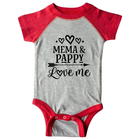 

Inktastic Mema and Pappy Love Me Gift Baby Girl Bodysuit