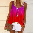 thumbnail image 3 of Women Tank Tops Summer Gradient Color Top Fashion Round Neck Sleeveless Print Casual Loose Tank Top Blouse, 3 of 5