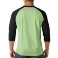 thumbnail image 4 of Razzly Men's Stylish Casual Button Up 3/4 Sleeve T Shirt Comfortable Breathable Tee for Everyday Wear Outdoor Activities(Green,M), 4 of 6