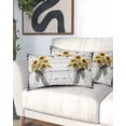 thumbnail image 2 of Vintage Sunflower Pillow Covers King Size, Spring Floral Summer Botanical Plaid Soft Bed Throw Pillowcases Breathable Cooling Long Lumbar Body Pillow Sham Cover for Bed Sofa 20''x40'', 2 of 7