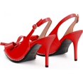 thumbnail image 6 of Women's Sexy Slingbacks Bow Stiletto Heels Closed Pointed Toe Pumps Bead Buckle Strap High Heels Dress Shoes, 6 of 12