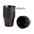 thumbnail image 3 of DODXIAOBEUL Round Succulents Plant Pots Drainage Hole, Set of 40 Mini Plant Pots 2.5" Wx2.25 H,Perfect for Plant Seeds,Seedling Nursery Transplanting Planter Container(Black), 3 of 3
