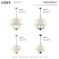 thumbnail image 2 of Livex Lighting  Cartwright Antique Brass 6 Light Pendant Chandelier - 24"W x 25.5"H, 2 of 13