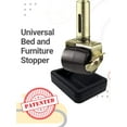 thumbnail image 2 of SlipToGrip Bed and Furniture Stopper - Furniture Wheel Stoppers fit All Wheels of Furniture, Sofa Bed Chairs-Made up of Solid ABS Plastic Prevents Scratches (6, Black), 2 of 6