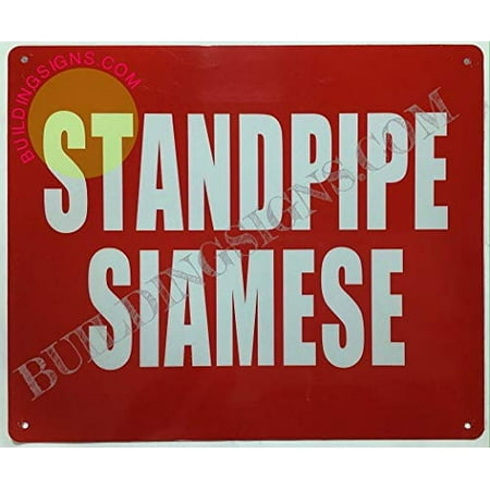 

Standpipe Siamese Sign (Aluminium Reflective !! RED 10x12) (ref-2201)