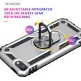 thumbnail image 3 of LeYi iPod Touch 6th Generation Case Hard Case, iPod Touch 7th Generation Case, Military Grade Phone Case with Ring Kickstand for Apple iPod Touch 7/6/5, Silver, 3 of 9