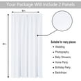 thumbnail image 4 of Clearance! Hiasan White Backdrop for Wedding Decoration [2P], Rod Pocket High Density Polyester Photo Background, 5ft x 8ft, 4 of 6