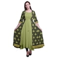 thumbnail image 1 of Bimba Robe Anarkali Imprimée pour Femmes Sans Manches Longue Kurta Indienne Ethnique, 1 of 6