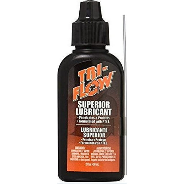 Tri-Flow TF21010 Superior Lubricant with Drip Bottle- 2 oz , Black/Red