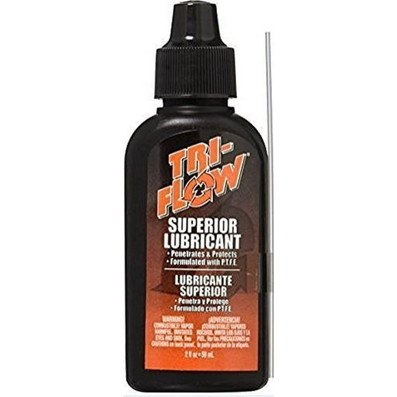 Tri-Flow TF21010 Superior Lubricant with Drip Bottle- 2 oz , Black/Red