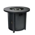 thumbnail image 3 of 30" Propane Gas Fire Pit Table, 50000 BTU Round Steel for Outside Patio, Garden, Courtyard, Black, 3 of 7