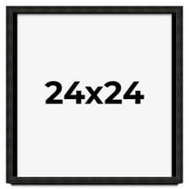 24x24 Shadow Box Black Rustic Barnwood Display Frame  | 1.125 Inch Deep | 0.875 Inch Moulding Width