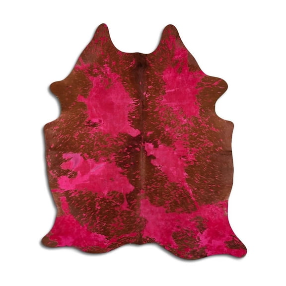 Jazzed cowhide rugs for sale DISTRESSED PINK rug