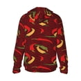 thumbnail image 3 of Uemuo Hot Chili Pattern Women's Full Zip UPF 50+ Sun Protection Hoodie Jacket Long Sleeve Sun Shirt Hiking Outdoor Performance with Pockets-X-Large, 3 of 9