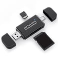 thumbnail image 2 of Lector Tarjetas Adaptador Micro USB A 3 en 1 Tarjeta Dual Lectura C 3.0 Resistencia Sísmica TF para OTG, 2 of 9