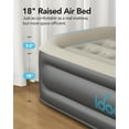 iDOO Twin Air Mattress with Pillow Builtin Pump, Blow Up Mattress Self