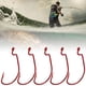 thumbnail image 4 of 50 Uds. Señuelo anzuelo de gusano con manivela de níquel rojo, cebo suave, aparejos de pesca de acero con alto contenido de carbono, 4 of 13