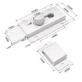 thumbnail image 2 of Lefu Verrou de Sécurité pour Porte en Alliage d'Aluminium Solide pour Entrepôt Garde-Robe Domestique, 2 of 9