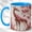 Blue, variant on Blossom Giraffe Coffee Mug, Safari Animal Mug, Ceramic 11 oz