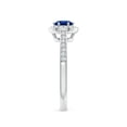 thumbnail image 3 of ANGARA Natural Blue Sapphire Halo Ring with Diamond Accents in 14K White Gold for Women (Size-5mm) | September Birthstone, Birthday, Anniversary, Jewelry Gift for Women | Natural Blue Sapphire Ring, 3 of 9