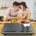 thumbnail image 4 of VBGK Induction Cooktop 24 Inch 2 Burner 4000W Plug Electric Burner Countertop Hot Plate for Cooking 110v,3H & Auto Shutdown Induction Burner,Child Lock Electric Cooktop, 4 of 7