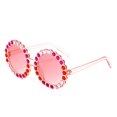 thumbnail image 1 of Kmbangi Kids Round Sunglasses, Bling Rhinestone Frame UV400 Protection Sunglasses for Girls Boys, 1 of 2