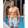thumbnail image 3 of COOFANDY Mens Bathing Suits Trunks Quick Dry Swim Shorts with Compression Liner Pool Short, 3 of 6