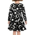 thumbnail image 4 of Suhoaziia Long Skirts for Child Girls with Designs Size 9-10 Years Bat Star Moon Print Swing Skirt Comfortable Durable Jumpskirt Winter Wedding Guest Playwear with Sleeves, 4 of 6
