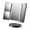Black, variant on Impressions Vanity Infinity Trifold Beauty Makeup Mirror with Touch Sensor, Dual Magnifying (White)
