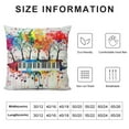thumbnail image 5 of JEUXUS  Piano Keyboard with Trees Musical Notes Pillow Covers Throw Cushion Covers Square Pillowcase Decorative Throw Cover Pillows for Decor Sofa Bedroom Car, 5 of 5