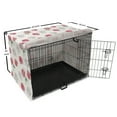 thumbnail image 6 of Vintage Rose Dog Crate Cover, Watercolor Splash on Flowers Sketch Plain Background, Easy to Use Pet Kennel Cover Small Dogs Puppies Kittens, 7 Sizes, Laurel Green Pastel Pink, by Ambesonne, 6 of 6