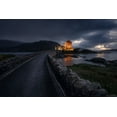 thumbnail image 2 of Alvarez Osorio, Cesar 24x17 Black Ornate Wood Framed with Double Matting Museum Art Print Titled - Eilean Donan Castle, 2 of 4