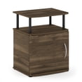 thumbnail image 6 of Furinno Jaya 2-Tier Side Table, Rustic Brown Closed Storage End Table, Night Stand, Bedside Table for Living Room, Bedroom, Home Office, Brown Walnut/Black, 6 of 8