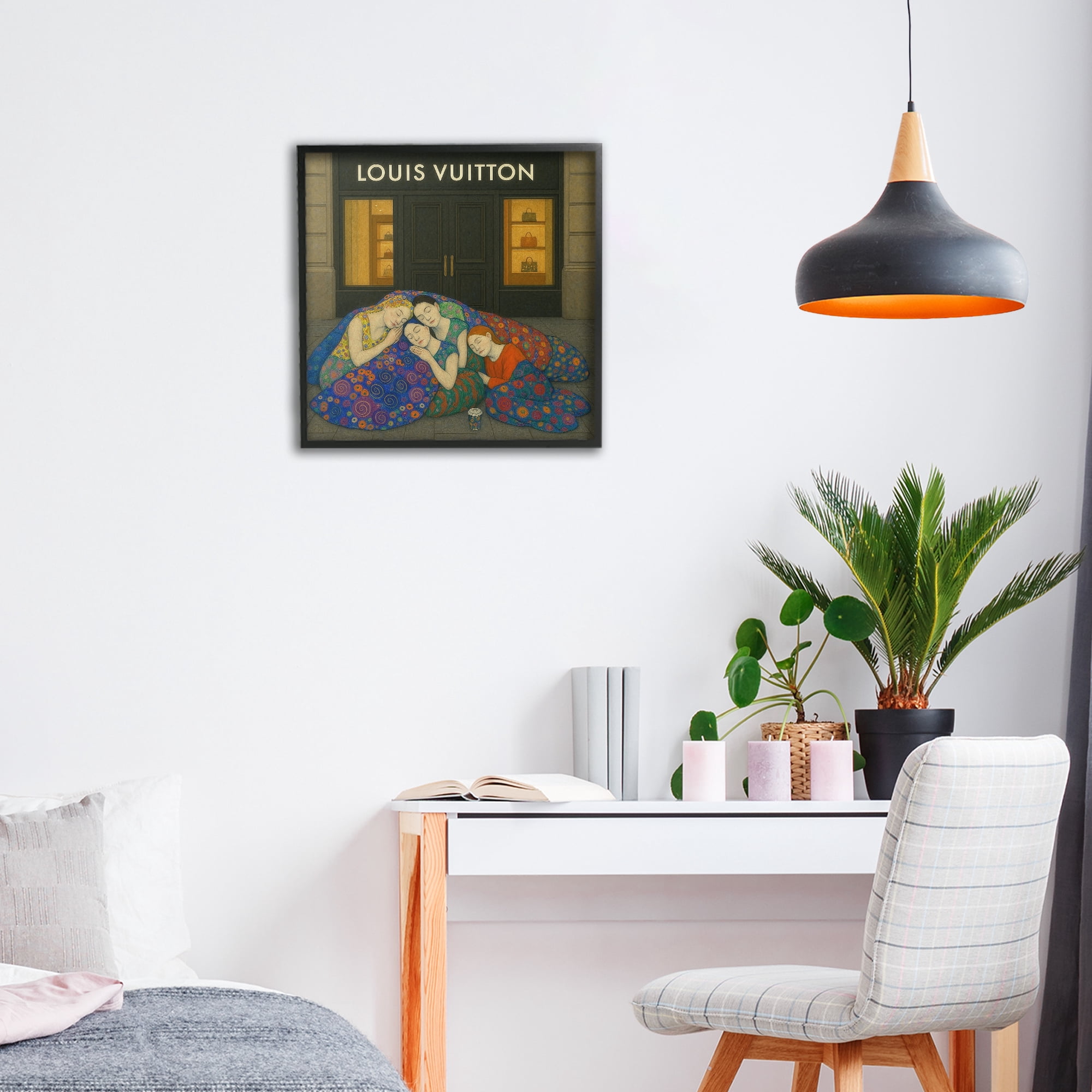 Stupell Industries Iconic Style Fashion Shop Black Framed Giclee Art, design by Grotto Studios