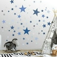 thumbnail image 3 of Calcomanías de pared de estrellas, pegatinas de pared removibles, decoración del hogar, fácil de despegar, paredes pintadas, vinilo metálico, pegatina decorativa para pared para bebés, niños,, 3 of 8