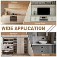 thumbnail image 7 of Uxcell Leather Drawer Pulls Leather Handle Hole Center Cabinet Dresser Knobs with Screws for Dresser Cupboard Closet Doors Gray 6.3 Inch, 7 of 7