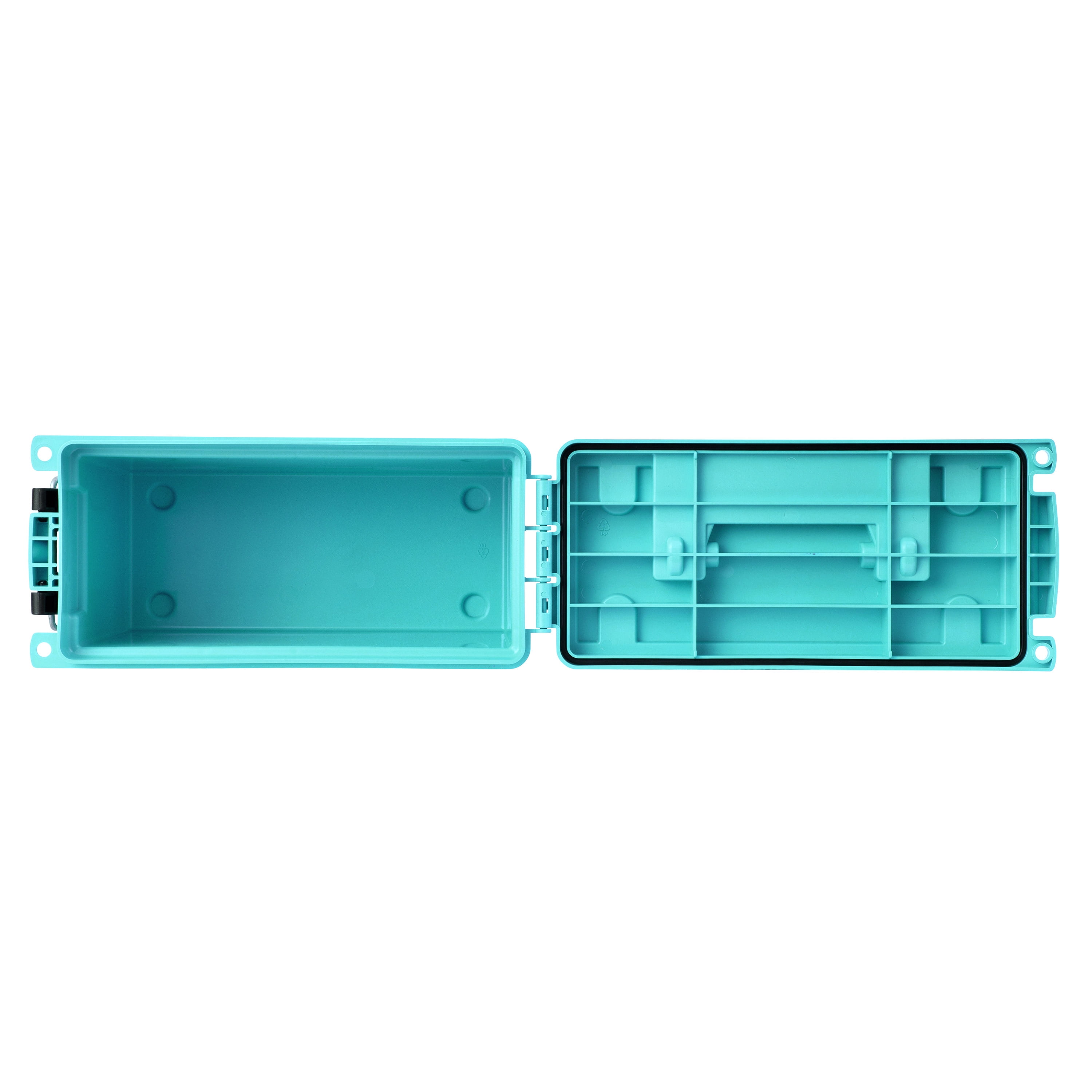 (4 pack) Logix Stackable Craft Storage Box, Teal