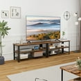 thumbnail image 4 of Gymax 3-Tier Industrial TV Stand Entertainment Media Center Console w/ Metal Mesh Shelf, 4 of 10