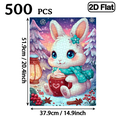 thumbnail image 3 of 500 pieces of vertical paper jigsaw puzzle - A cute rabbit holding an ice cream cup, with dimensions of 15*20.5 inches., 3 of 10