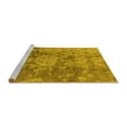 thumbnail image 2 of Ahgly Company Machine Washable Indoor Round Oriental Yellow Industrial Area Rugs, 5' Round, 2 of 4