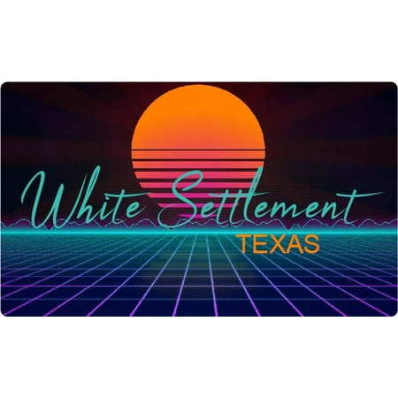 

White Settlement Texas 4 X 2.25-Inch Fridge Magnet Retro Neon Design