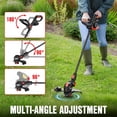 thumbnail image 3 of EWORK 20V 12'' Weed Wacker Cordless with Auto Line Feed, 2 in 1 String Trimmer and Edger, Electric Weed Eater Includes 2 Batteries & 6 Spool Lines, Battery Powered Grass Trimmer for Garden, Lawn, 3 of 8
