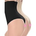 thumbnail image 4 of Spencer Women's Thong Shapewear High Waist Cincher Body Shaper Tummy Control Panties Slimming Briefs "3XL,Black", 4 of 6