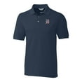 thumbnail image 2 of Men's Cutter & Buck Navy Detroit Tigers Big & Tall Americana Advantage Pique DryTec Tri-Blend Polo, 2 of 3