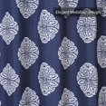 thumbnail image 5 of Haperlare Shower Curtain 54"W x 78"L Medallion Damask Print Fabric Shower Curtains with Reinforced Buttonholes for Bathroom Stall Showers, Navy Blue, 5 of 8