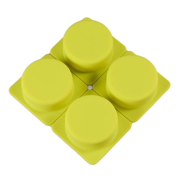 BESTOYARD Silicone Round Soap Mold Olive Green Handmade Flexible Non Stick for DIY Soap Making