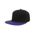thumbnail image 1 of Top Headwear Flat Bill Adjustable Snapback Cap - Black/Purple, 1 of 2