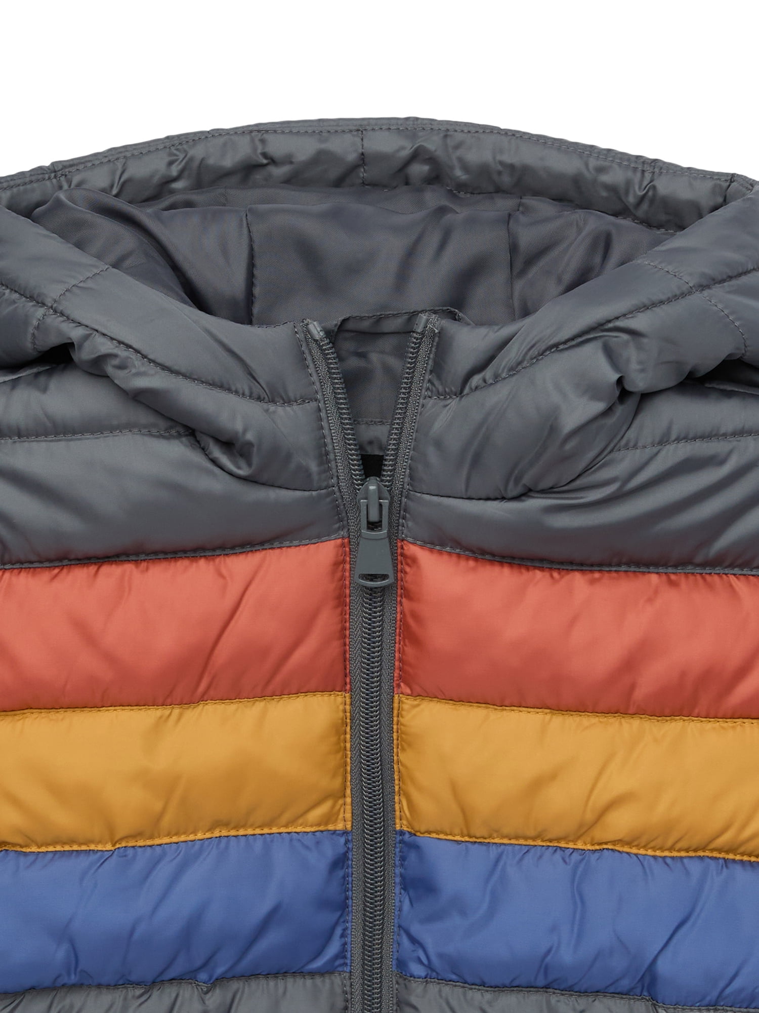 Ixtreme Boys Retro Stripe Quilted Hooded Puffer Jacket, Sizes 4-18
