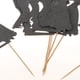 thumbnail image 5 of 6 piezas de adorno para tarta y novio, selección de cupcakes, bodas, compromiso, despedida de soltera, decoración para fiestas, favores Negro Yuyangstore Topper de la torta de la boda, 5 of 8
